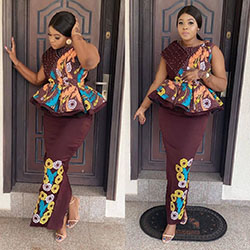 Latest ankara skirt and blouse styles: Aso ebi,  Ankara Outfits  