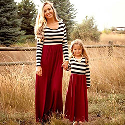 Mom and daughter dresses long sleeve: Ball gown,  Matching Outfits,  Matching Couple Outfits  