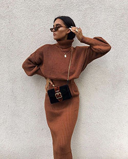 Beautiful & lovely style shik, Street fashion: Polo neck,  Missy Empire,  Street Style,  Brown Outfit  