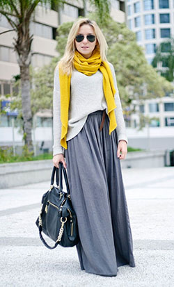 Winter long skirt outfits, Winter clothing: winter outfits,  Long Skirt,  Skirt Outfits,  Casual Outfits  