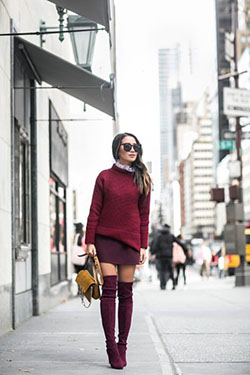 Love these cool casual autumn outfits, Casual wear: Over-The-Knee Boot,  Boot Outfits,  Smart casual,  Business casual,  Birthday outfits,  Casual Outfits  