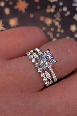 Simple wedding ring sets, Wedding ring: Wedding ring,  Engagement ring,  white gold,  Diamond cut  