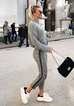 Weekend ideas to try grey pants outfit, Casual wear: winter outfits,  Casual Outfits  