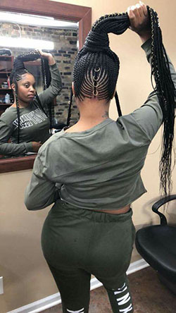Lovable dresses fulani ponytail braids, Artificial hair integrations: Long hair,  Box braids,  Braids Hairstyles,  Fula people,  Black hair,  Braided Ponytail  