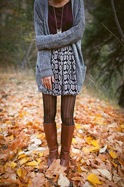 Lovely and adorable ideas for autumn girl, Autumn leaf color: Skirt Outfits  