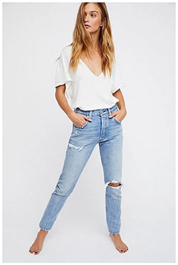 Latest jeans fashion for girl 2019: School Outfit,  Slim-Fit Pants,  Mom jeans  