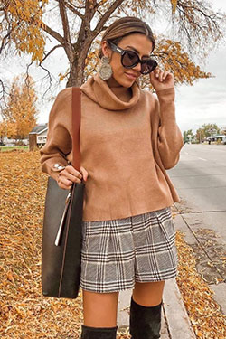 Outfit Ideas With Sweaters, Over-the-knee boot, Knee-high boot: Over-The-Knee Boot,  Boot Outfits,  Street Style,  Sweaters Outfit,  Turtleneck Sweater Outfits  