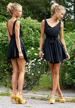 Black dress colored heels, High-heeled shoe: Backless dress,  High-Heeled Shoe,  Court shoe,  Formal wear,  Yellow Shoes  