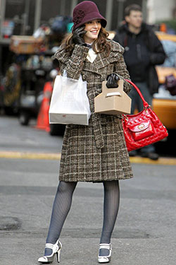 Awesome cool gossip girl hats and tughts: Blake Lively,  Blair Waldorf,  Tights outfit  