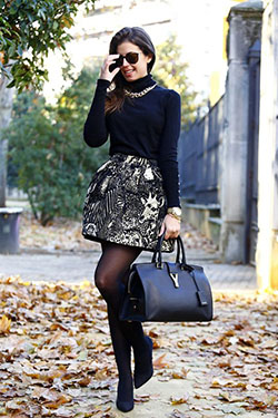 Formal Shoes And Dress up a turtleneck: winter outfits,  Polo neck,  Black Dress Outfits  