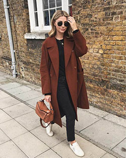 Oh my god! Check out this fashion coats, Street fashion: winter outfits,  Polo coat,  Coat Long,  Street Style,  Casual Outfits,  Brown Outfit  
