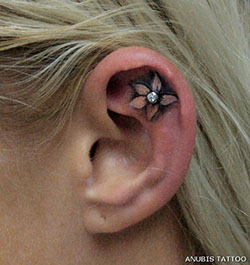 Cool designs for ear piercing tattoo, Surface piercing: Tattoo Ideas  