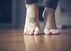Foot tattoos small hearts, Infinity symbol: Tattoo Ideas  