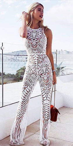 Saw it first white lace jumpsuit: Oh Polly,  Spring Outfits  