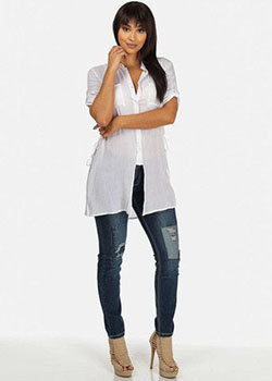 Casual Jeans Top Combination: blue jeans outfit,  shirts  