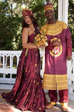 African culture wedding dress: Wedding dress,  African Dresses,  Matching Couple Outfits  
