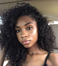 Black girl with curly hair: Lace wig,  Hairstyle Ideas,  Black Women,  Hair Care  