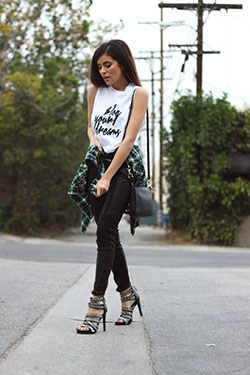 Leather Legging Outfit, Next Level Apparel, Ripped jeans: Legging Outfits  