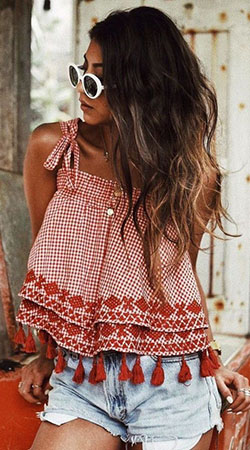 Summer Cute Outfit Ideas For Teenage Girl, Crop top, Wedding dress: Crop top,  Polo neck,  Cute outfits,  Casual Outfits  
