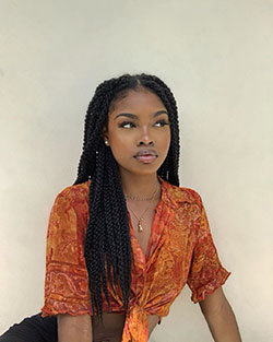 Box braids Beautiful Black Women, Artificial hair integrations: Long hair,  Box braids,  Black Women,  Blue hair  