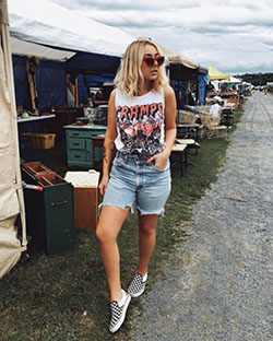 Summer outfits with vans slip ons: vans outfits  