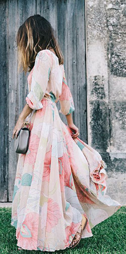 Long dress girls pic with scenery: Bridesmaid dress,  Vintage clothing,  Maxi dress,  Brunch Outfit  