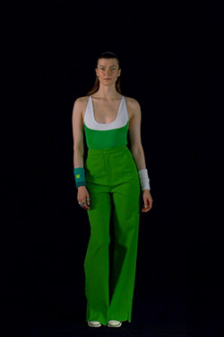 Ultra-modern fashion model, Fashion show: Fashion show,  Green Pant Outfits  