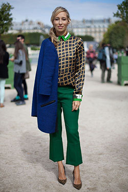 YeÅŸil pantolon kombinleri, Street fashion: Retro style,  Street Style,  Green Pant Outfits  