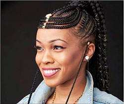 Straight up braids hairstyles 2019, Box braids: Bob cut,  Box braids,  Mohawk hairstyle,  Braids Hairstyles,  Black hair  