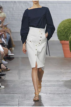 Curvy teens choice cotton poplin runway, Studio Nicholson: Skirt Outfits  