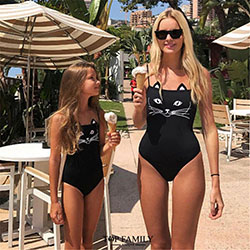 Great outfit ideas for 2019 mother daughter bikini, One-piece swimsuit: Matching Outfits,  One-Piece Swimsuit,  Matching Couple Outfits  