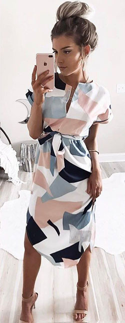Nice to watch spring dresses casual 2018, Casual wear: party outfits,  Cocktail Dresses,  Sleeveless shirt,  Maxi dress,  Casual Outfits,  Bun Hairstyle  
