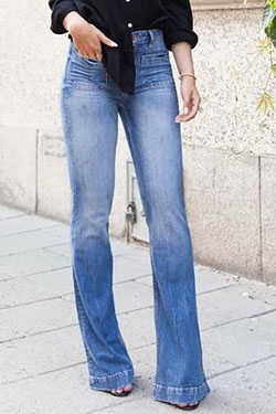 Great outfit ideas to try trumpet flare jeans, Slim-fit pants: Wide-Leg Jeans,  Slim-Fit Pants,  Low-Rise Pants,  Vintage clothing,  Bootcut Jeans  