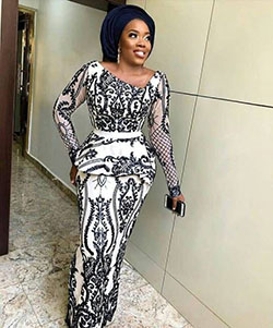 Nicely designed asoebi styles, African wax prints: Wedding dress,  Aso ebi,  Ankara Dresses  