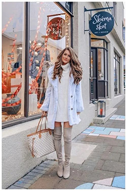Helpful tips casual winter outfits, Casual wear: winter outfits,  Fur clothing,  Over-The-Knee Boot,  Boot Outfits,  party outfits,  Snow boot,  Casual Outfits  