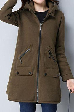 Hooded coat for Women: winter outfits,  Casual Outfits,  Wool Coat  