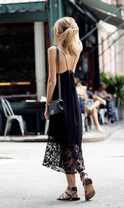 Images of nice stylizacje all black, Little black dress: Sam Edelman,  Bare Back Dresses  