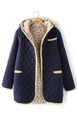 Hooded Coats For Ladies, Polka dot: winter outfits  