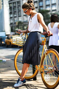 New balance sneakers with skirts: Skirt Outfits,  Street Style  