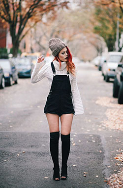 Check out stunning overalls sweater, Polo neck: Polo neck,  Tomboy Outfit,  Turtleneck Sweater Outfits  