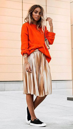 Saia plissada como usar no inverno: Skirt Outfits  