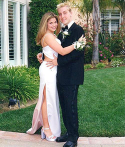 Danielle fishel lance bass prom: couple outfits,  Prom Suit  