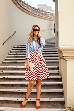 Ways to wear red white and blue outfits: shirts,  fashion blogger,  Red Shoes Outfits  