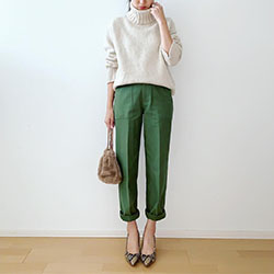 Marvelous ideas on fashion model, Feminine Fashion: Casual Outfits,  Green Pant Outfits,  fashion goals  