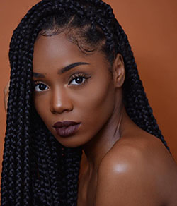 Long term protective styles, Box braids: Lace wig,  Box braids,  French braid,  Hot Instagram Teens  
