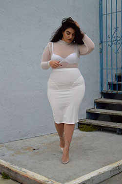 Love to share nadia aboulhosn, Plus-size clothing: Plus size outfit,  Plus-Size Model,  Pencil skirt,  Nadia Aboulhosn  