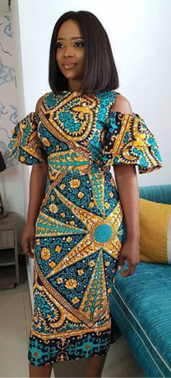 Perfectly designed african dress style, African wax prints: African Dresses,  Aso ebi,  Kente cloth,  Ankara Dresses  
