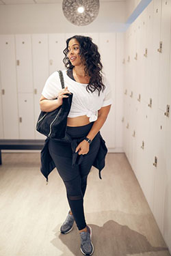 Smart style for workout clothes curvy, Fashion To Figure: Plus size outfit,  Plus-Size Model,  Yoga pants,  Fitness Model  
