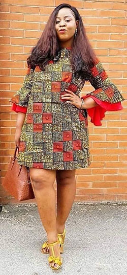 Beautiful design for plain and pattern: African Dresses,  Short Dresses  