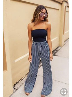Tube top and pants outfit: Pant Outfits,  Casual Outfits,  Tube top  